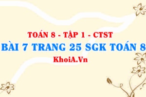 Bài 7 trang 25 SGK Toán 8 Tập 1 Chân trời sáng tạo